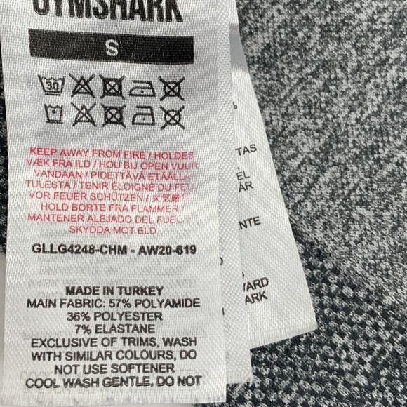 Gymshark High Waisted Flex Set Leggings Gray w/Pink Graphic Women’s Size Small - Picture 4 of 6